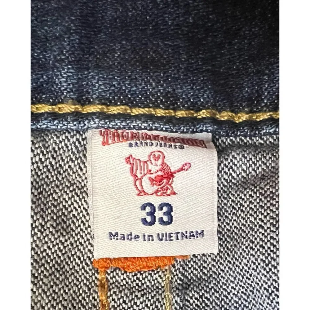 True Religion Skinny Blue Denim Jean Size 33 NWT
